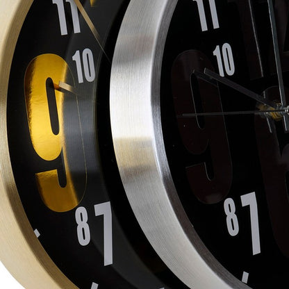 Wall Clock DKD Home Decor Aluminium (2 pcs) (30 x 4 cm)