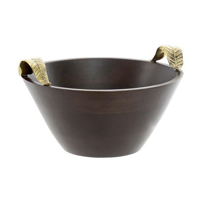 Centerpiece DKD Home Decor Brass Mango wood Dark brown (25 x 25 x 11 cm) (25 x 25 x 11 cm)