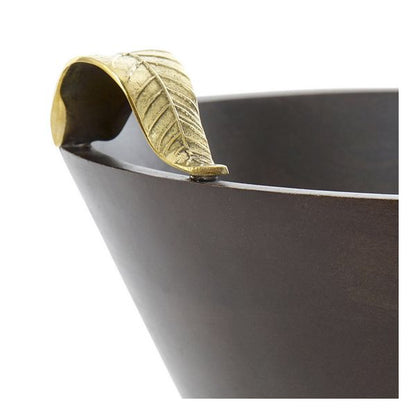 Centerpiece DKD Home Decor Brass Mango wood Dark brown (25 x 25 x 11 cm) (25 x 25 x 11 cm)