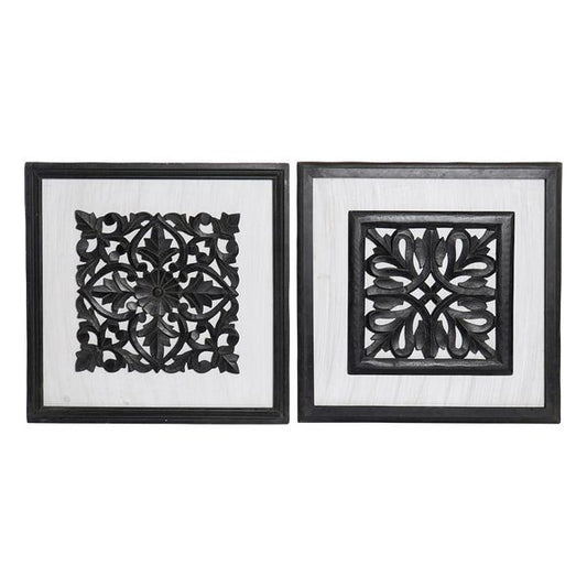 Decorazione da parete DKD Home Decor Legno Arabo (40 x 1 x 40 cm)