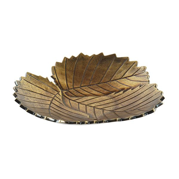 Centerpiece DKD Home Decor Sheet Aluminium Golden Glam (30 x 32 x 6 cm) (30 x 32 x 6 cm)
