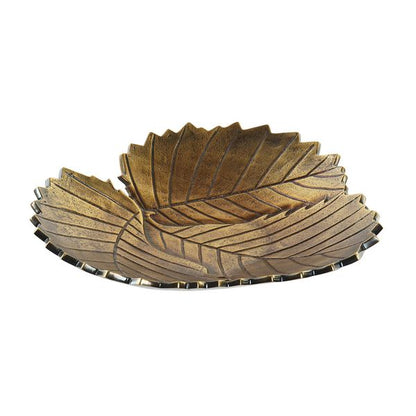 Centerpiece DKD Home Decor Sheet Aluminium Golden Glam (30 x 32 x 6 cm) (30 x 32 x 6 cm)