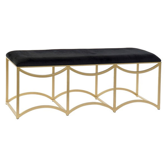 Bench DKD Home Decor Polyester Velvet Metal (120 x 40 x 47 cm)