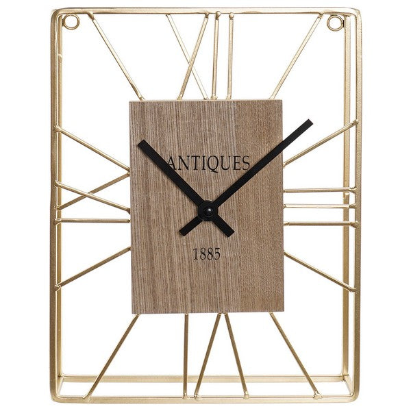 Table clock DKD Home Decor Antiques 1885 Wood Metal (22 x 5 x 30 cm)