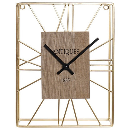 Table clock DKD Home Decor Antiques 1885 Wood Metal (22 x 5 x 30 cm)