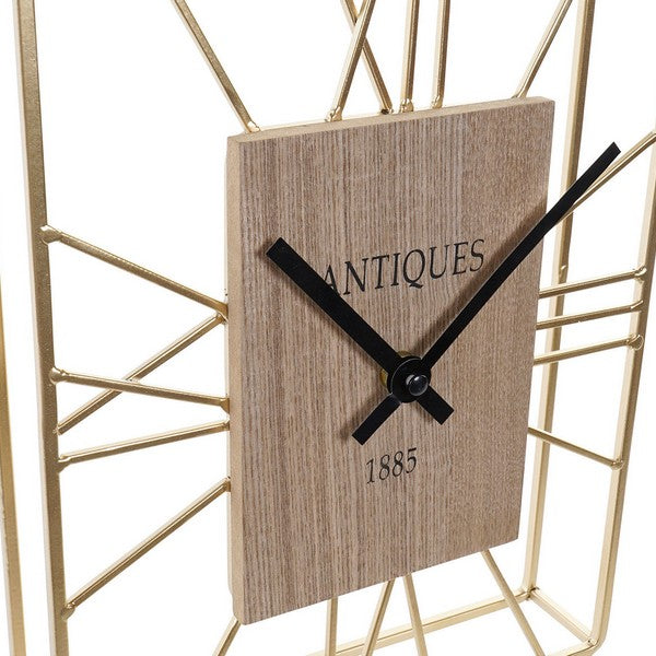 Table clock DKD Home Decor Antiques 1885 Wood Metal (22 x 5 x 30 cm)