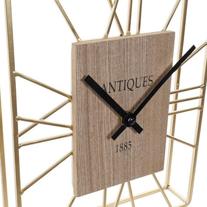 Table clock DKD Home Decor Antiques 1885 Wood Metal (22 x 5 x 30 cm)