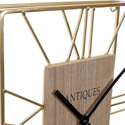 Table clock DKD Home Decor Antiques 1885 Wood Metal (22 x 5 x 30 cm)