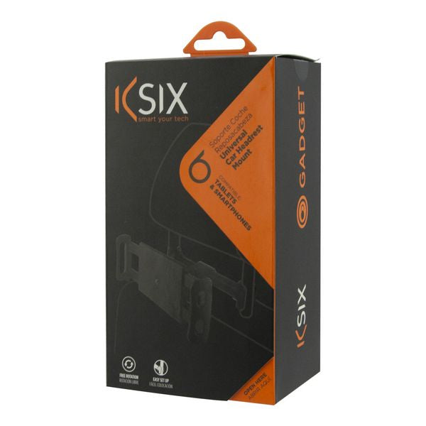 Supporto dispositivo per poggiatesta auto KSIX 360º Nero