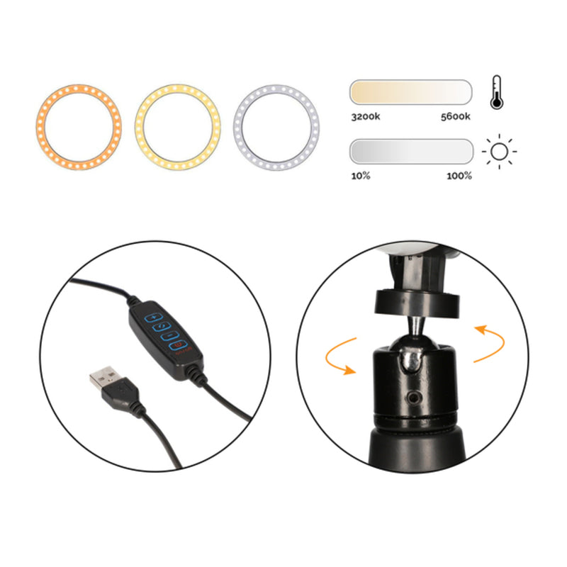 Treppiede portatile Studio Live KSIX LED 14W Nero