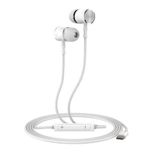 Cuffie intrauricolari KSIX Small C USB-C Bianco