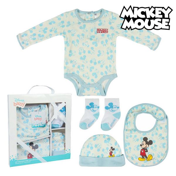 Gift Set for Babies Mickey Mouse 75544 Light blue White (5 Pcs)