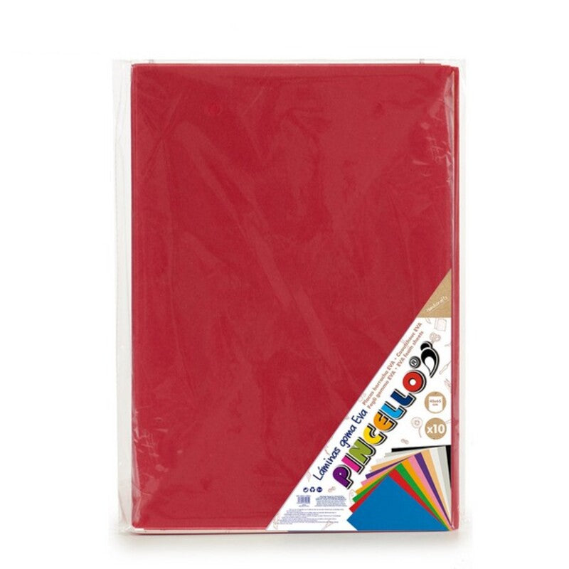 Carta Rossa Gomma Eva 10 (65 x 0,2 x 45 cm) (10 Pezzi)