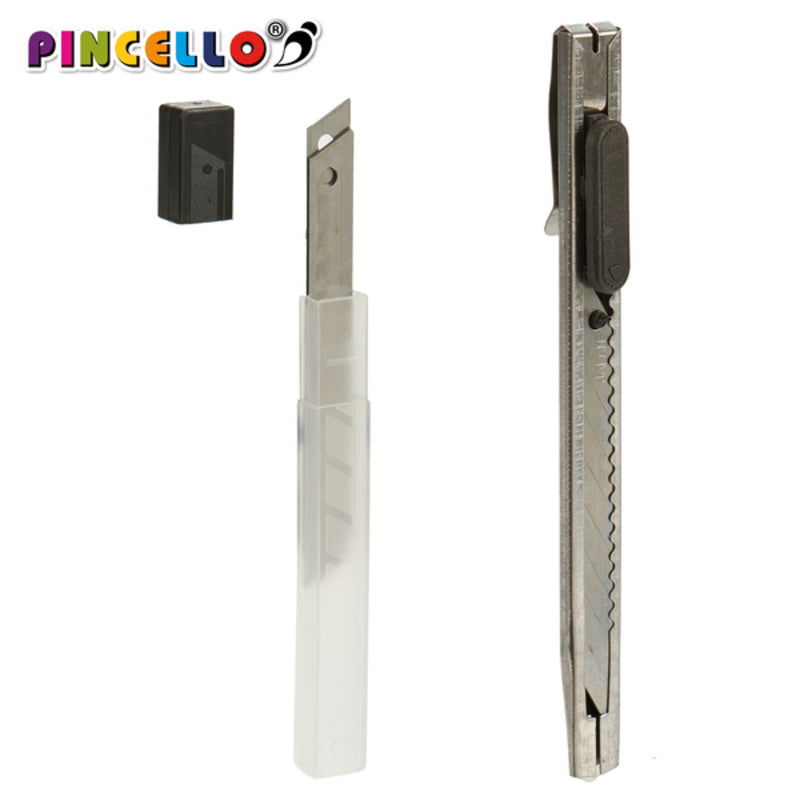 Cutter Black Metal (1,5 x 18,5 x 10 cm) (4 Pieces)