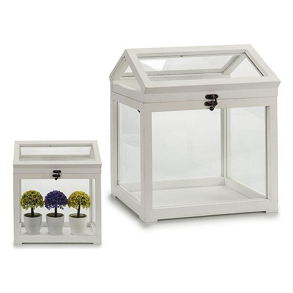 Greenhouse White Wood (20 x 35 x 30 cm)