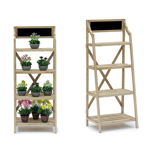Shelves Wood (46 x 168 x 68 cm) 4 Shelves