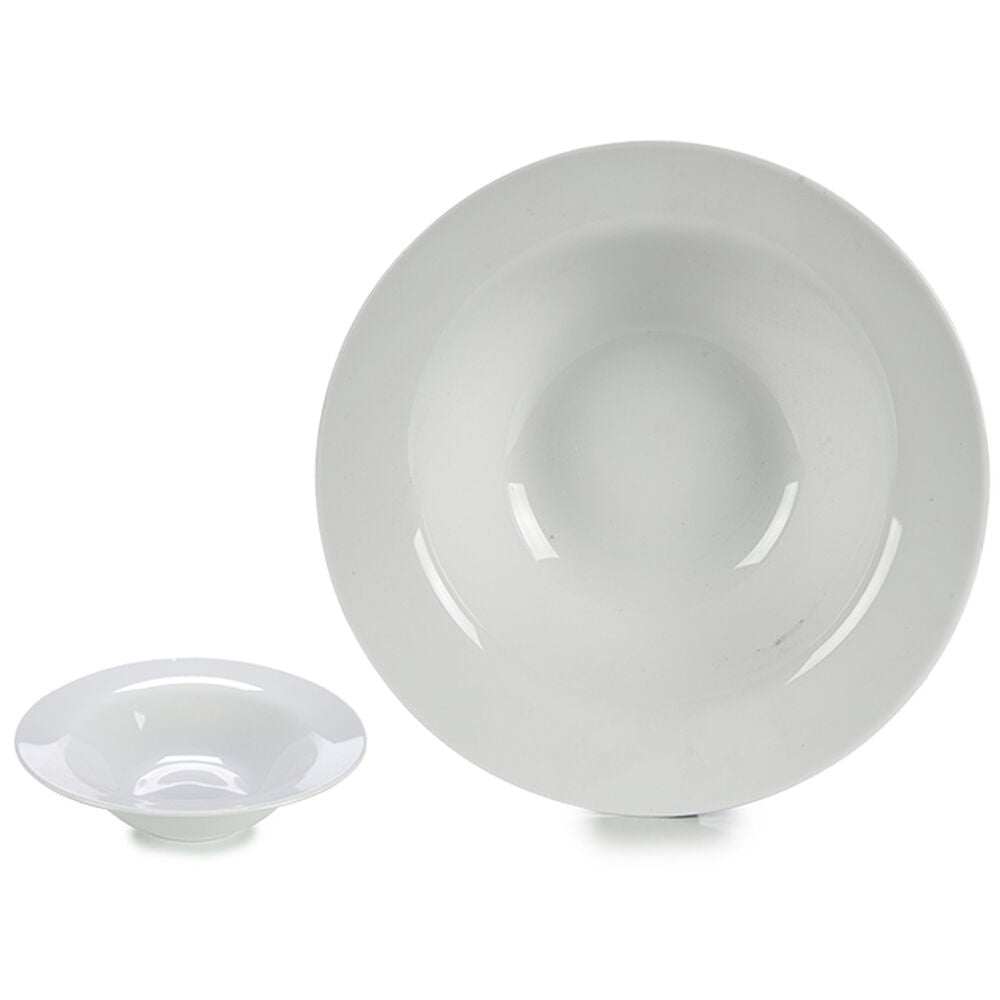 Plate White Porcelain (23 x 6,5 x 23 cm) (Ø 23 cm)
