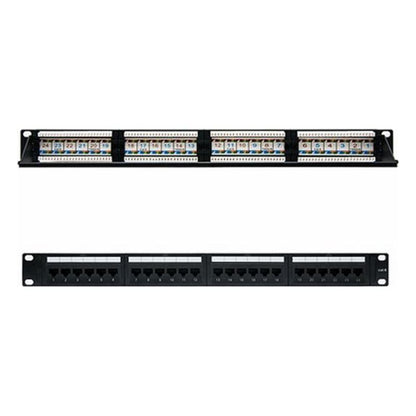 Pannello patch 24 porte UTP categoria 6 NANOCABLE 10.21.3124 19" RJ45 Nero
