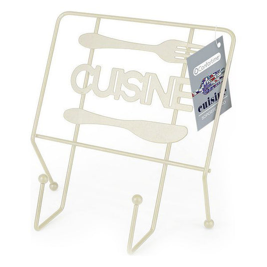 Recipe Book Stand Confortime Cuisine Metal White (23 X 13 x 26 cm)