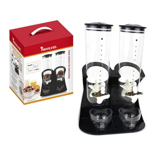 Dispenser per cereali Privilege Double Nero