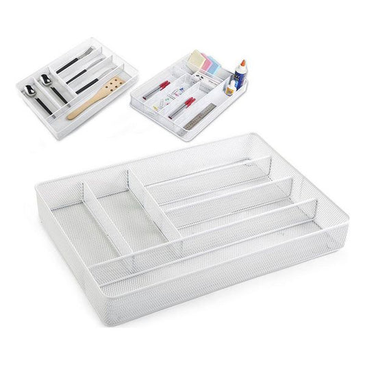 Drawer organiser Confortime Metal White (40,5 x 28 x 5,5 cm)
