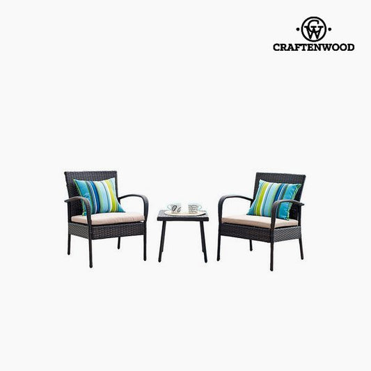 Table Set with 2 Armchairs (3 pcs)