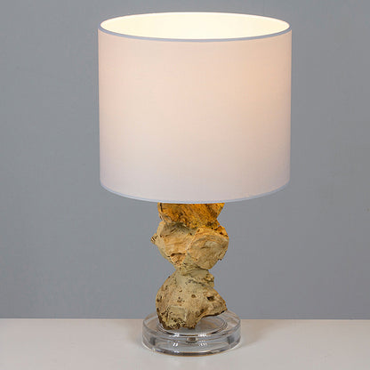 Desk Lamp Acacia (24 x 24 x 47 cm)