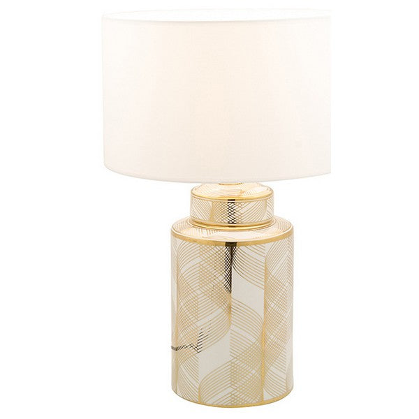 Desk Lamp (20 x 20 x 52 cm) Ceramic Golden