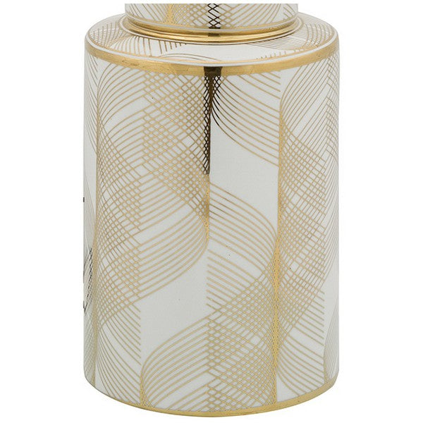 Desk Lamp (20 x 20 x 52 cm) Ceramic Golden