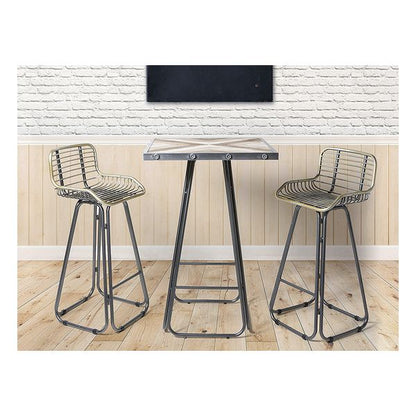Stool Industrial Iron Fir wood (45 x 102 cm)