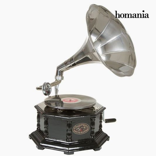 gramophone Octagonal Black Silver - Old Style Collection by Homania