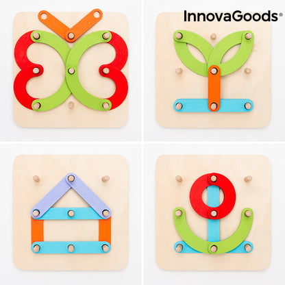 Wooden Set for Making Letters and Numbers Koogame InnovaGoods 27 Pieces