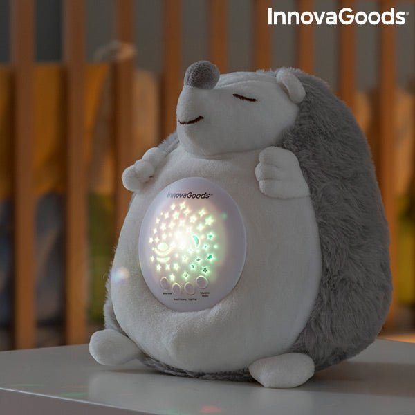 Hedgehog Soft Toy with White Noise and Nightlight Projector Spikey InnovaGoods