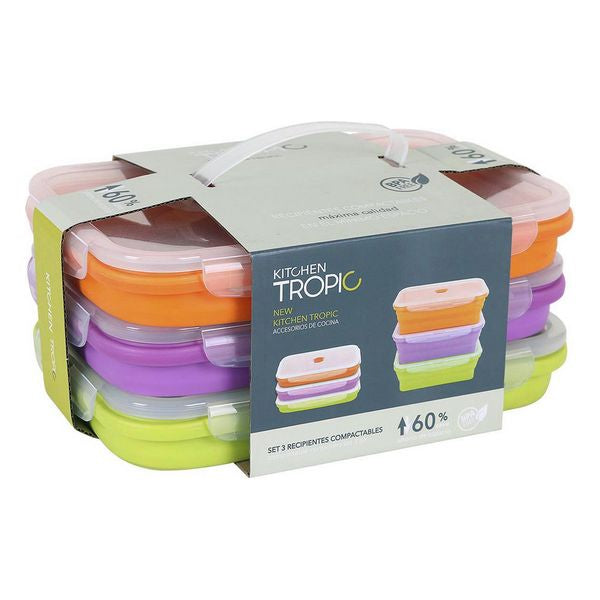 Set of 3 lunch boxes Kitchen Tropic (3 uds)