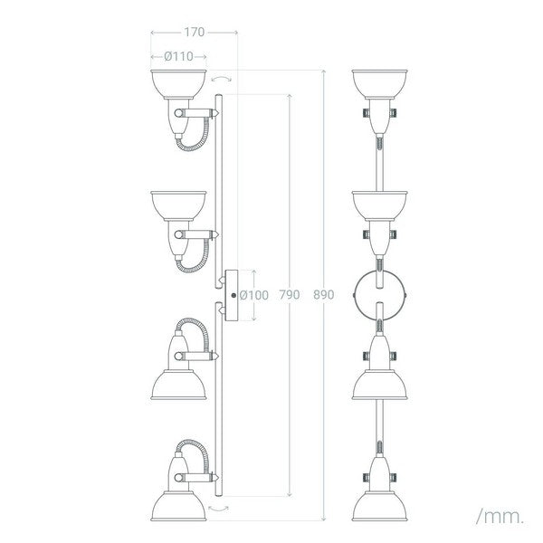 Ceiling Light Ledkia Emer 4 White 25 W (720x120x245 mm)