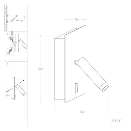 Wall Light Ledkia Kaskazini A+ 6 W 600 Lm