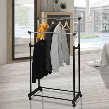 Coat Stand with Wheels Solutions 2 Bars