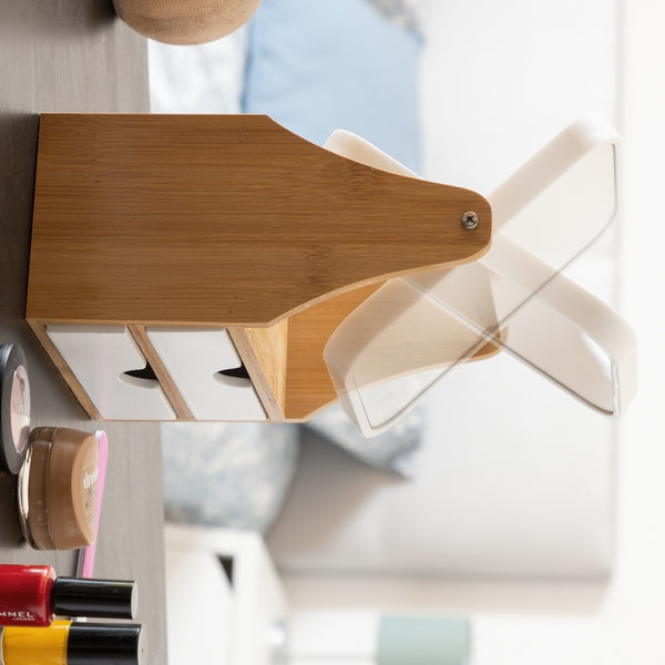 Table-top Mirror with Drawers Bamboo