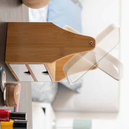 Table-top Mirror with Drawers Bamboo