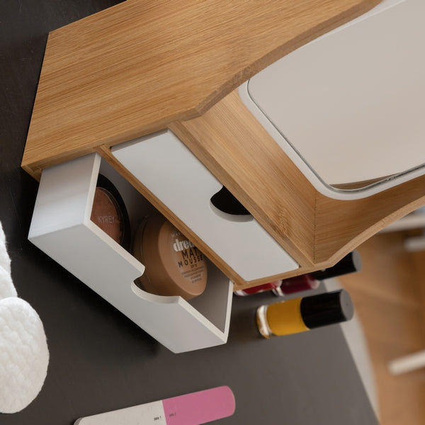 Table-top Mirror with Drawers Bamboo