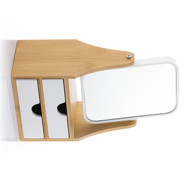 Table-top Mirror with Drawers Bamboo