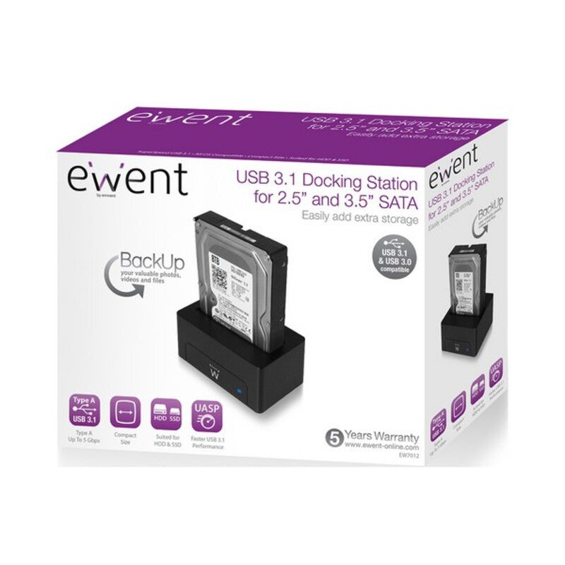 Box Esterno Ewent EW7012 2,5"-3,5" SATA Nero