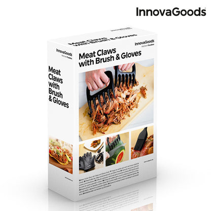 InnovaGoods Meat Claws with  Brush and Gloves