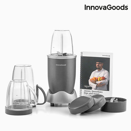 InnovaGoods One Touch Nutri-Blender with Recipe Book 600W Grey