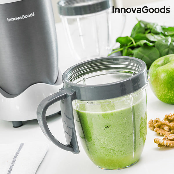 InnovaGoods One Touch Nutri-Blender with Recipe Book 600W Grey