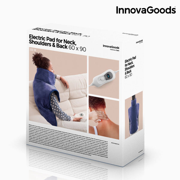 InnovaGoods Electric Pad for Neck, Shoulders & Back 60 x 90 cm 100W Indigo