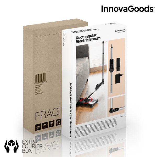 InnovaGoods Rectangular Electric Broom 7.2 V 700 mAh Black Grey