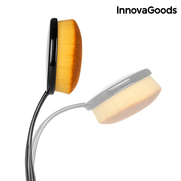 InnovaGoods Oval Makeup Brush Set (11 Pieces)