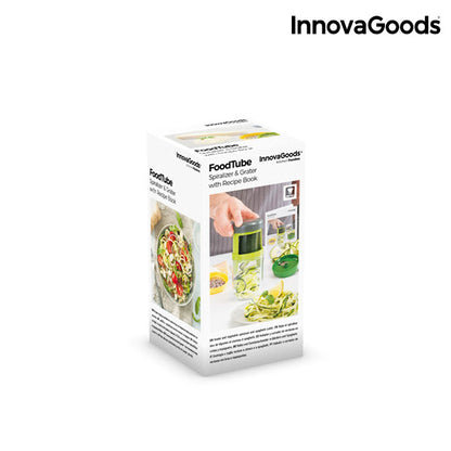 InnovaGoods FoodTube Spiralizer and Grater with Recipe Book