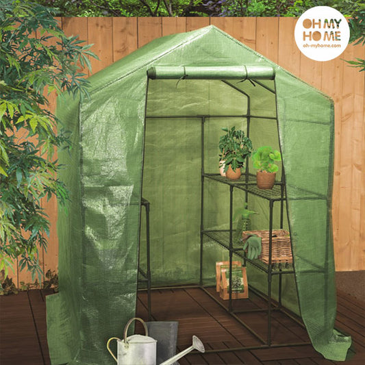 Oh My Home Big House Greenhouse with Shelves